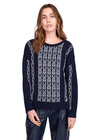 Rib Knit Sweater by Riani