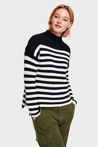 Cotton Rib Mockneck by White + Warren