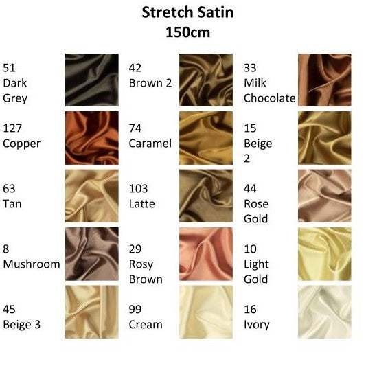 Steel Grey Premium Dull Silky Satin Slight Stretch Fabric 150cm Wide f
