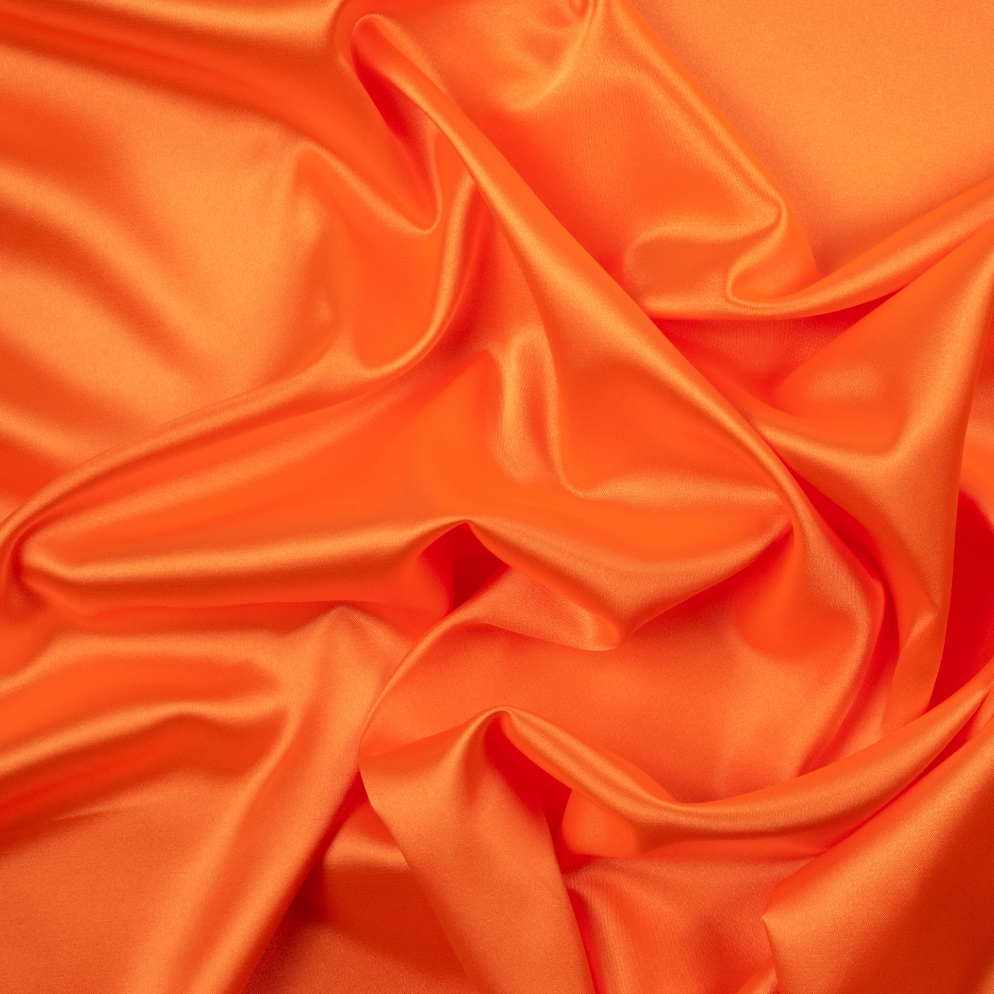 Orange Silky Stretch Satin