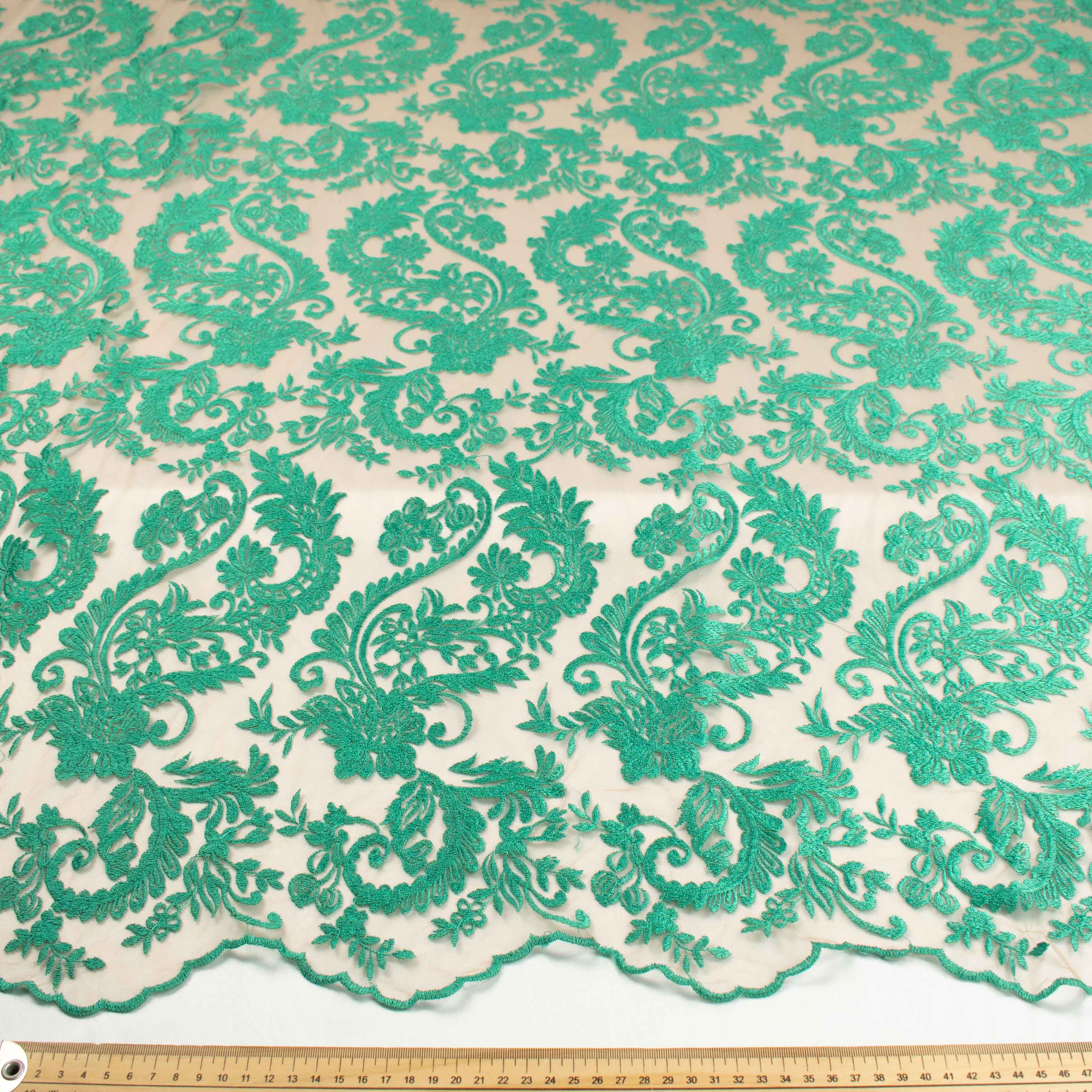 Chantilly French Lace Teal Design-2 – Homecraft Textiles