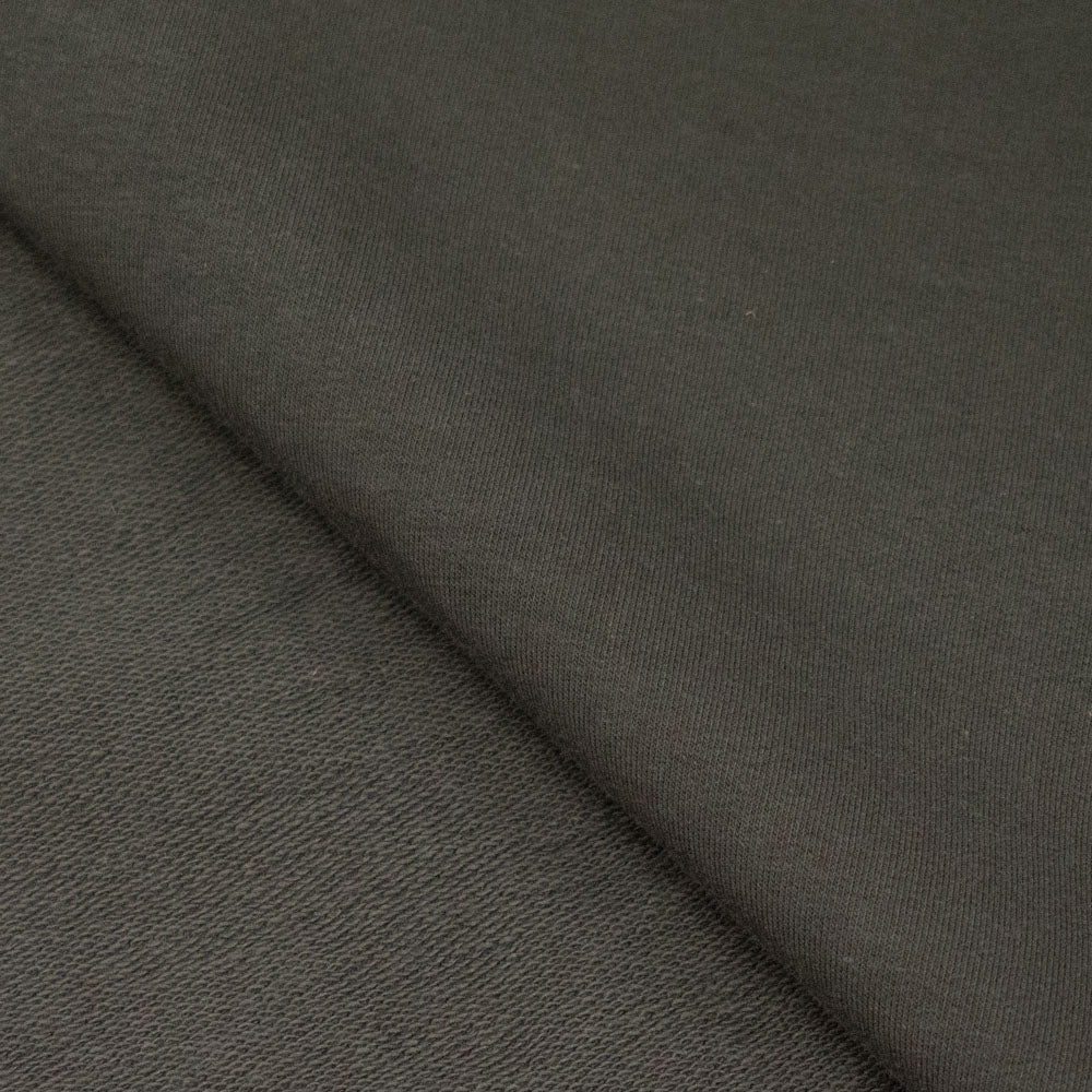 Charcoal 2 Tone French Terry Brushed Fleece Fabric