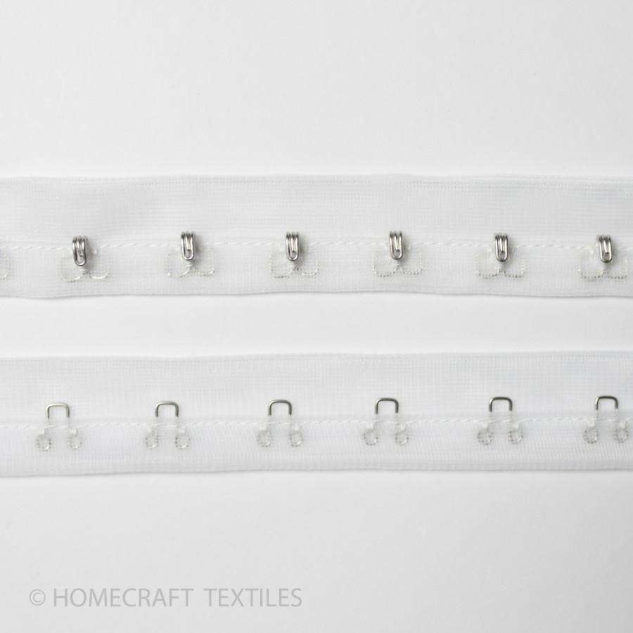 Hook and Eye Tape - White