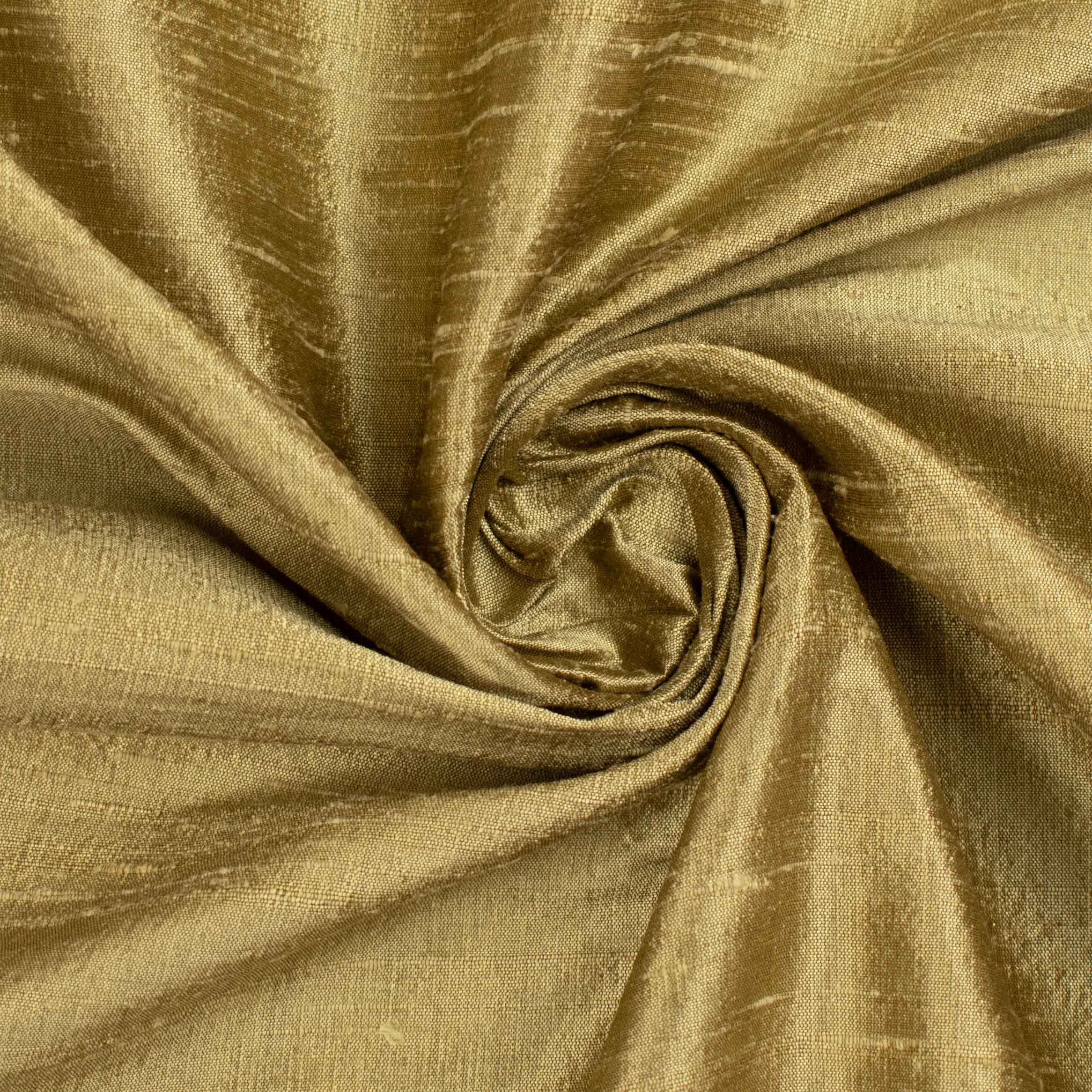 Champagne Dupioni - Pure Raw Silk Fabric - Worldwide Shipping