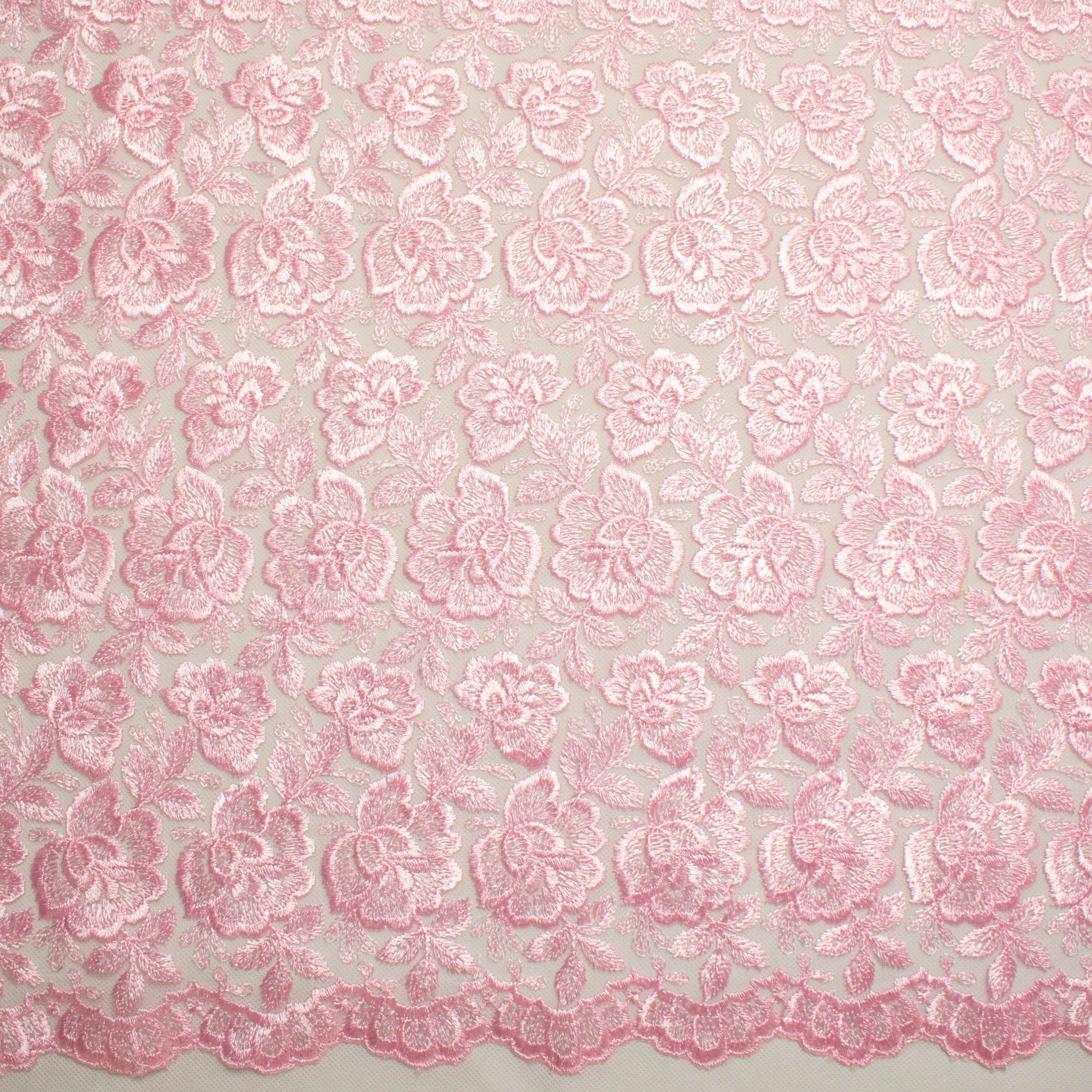 Embroidered Lace BF-62233 Baby Pink – Homecraft Textiles