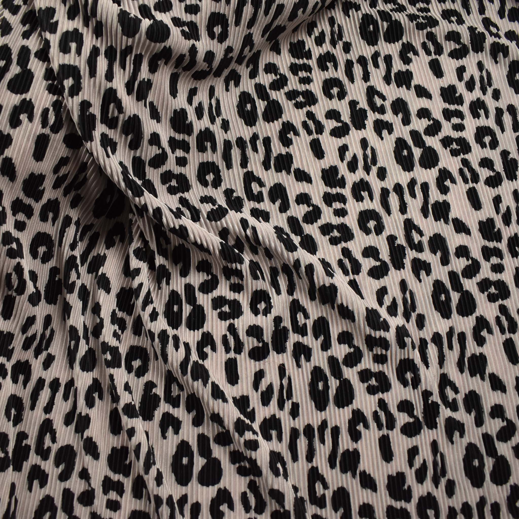 Blue Grey Off White Cheetah Animal Print Upholstery Fabric