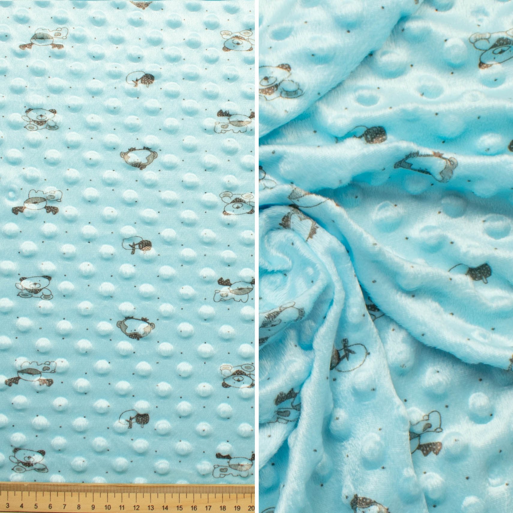 Bluey Polka Dot Fleece Fabric