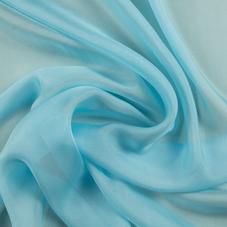 Premium Baby Blue Silk Chiffon