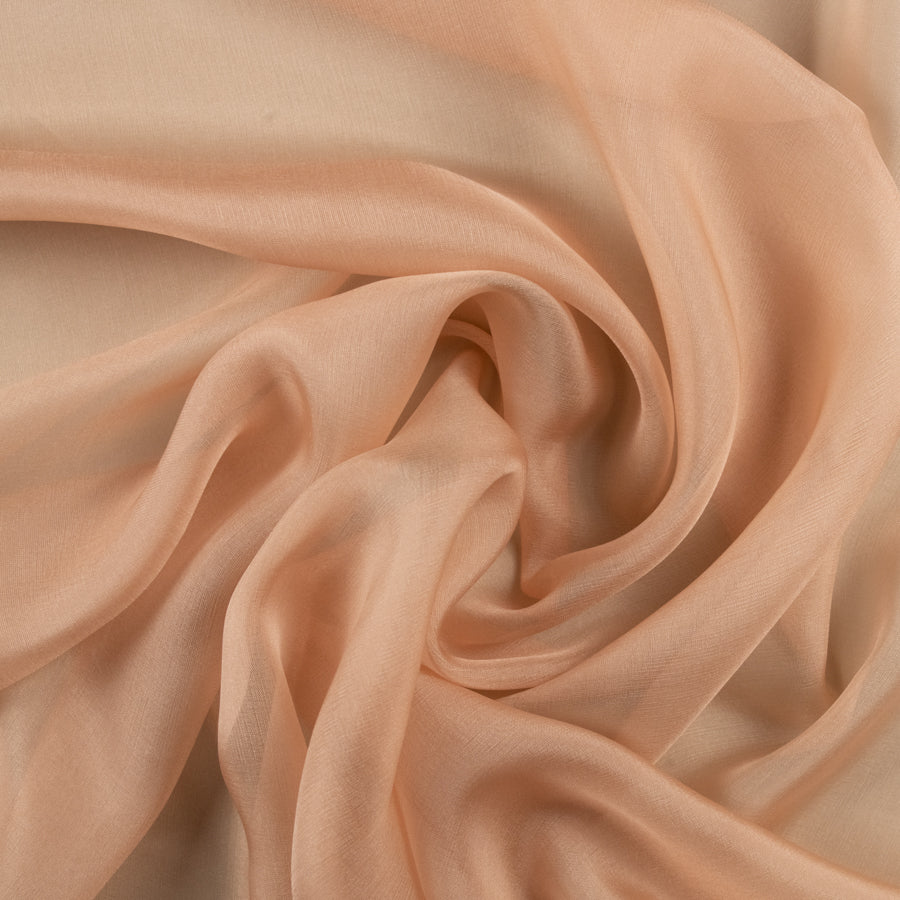 Runway Silks Peach Wide Silk Chiffon Fabric