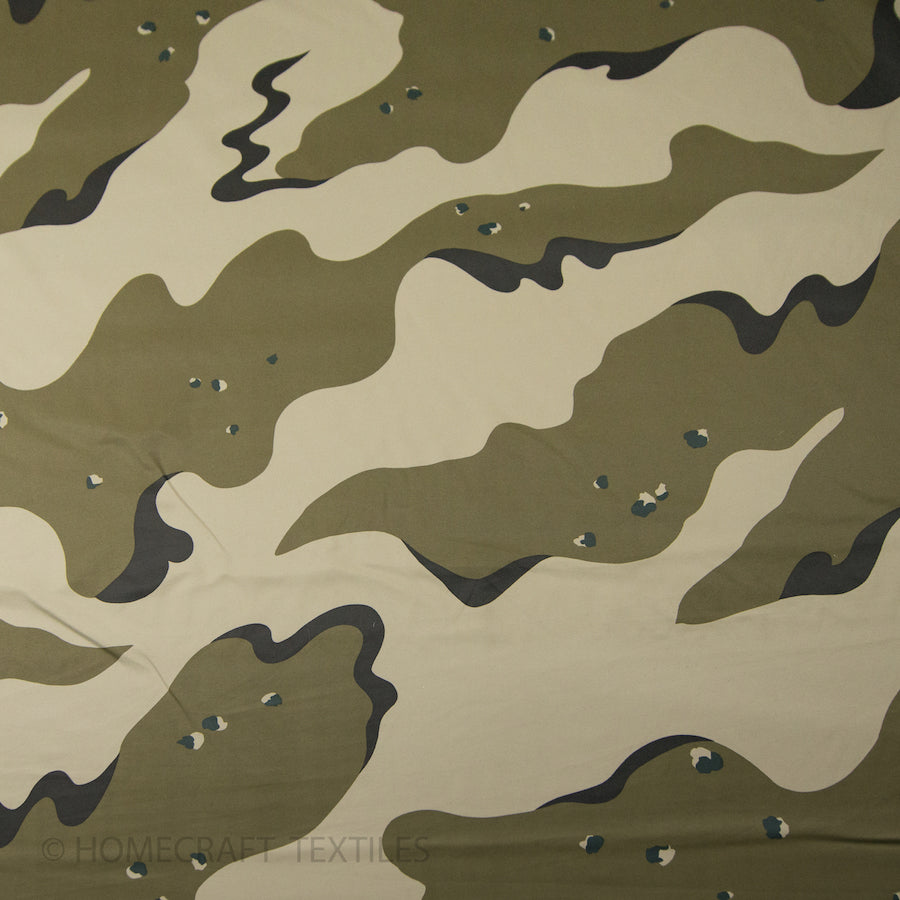 Gray Army Camouflage Print Fabric Material Poly/Cotton Quilting Clothing BTY