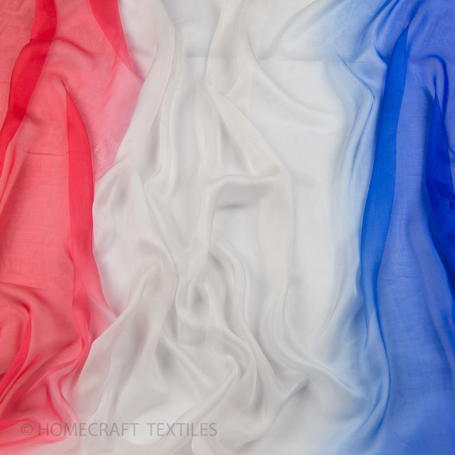 Ombre Shaded Silk Chiffon