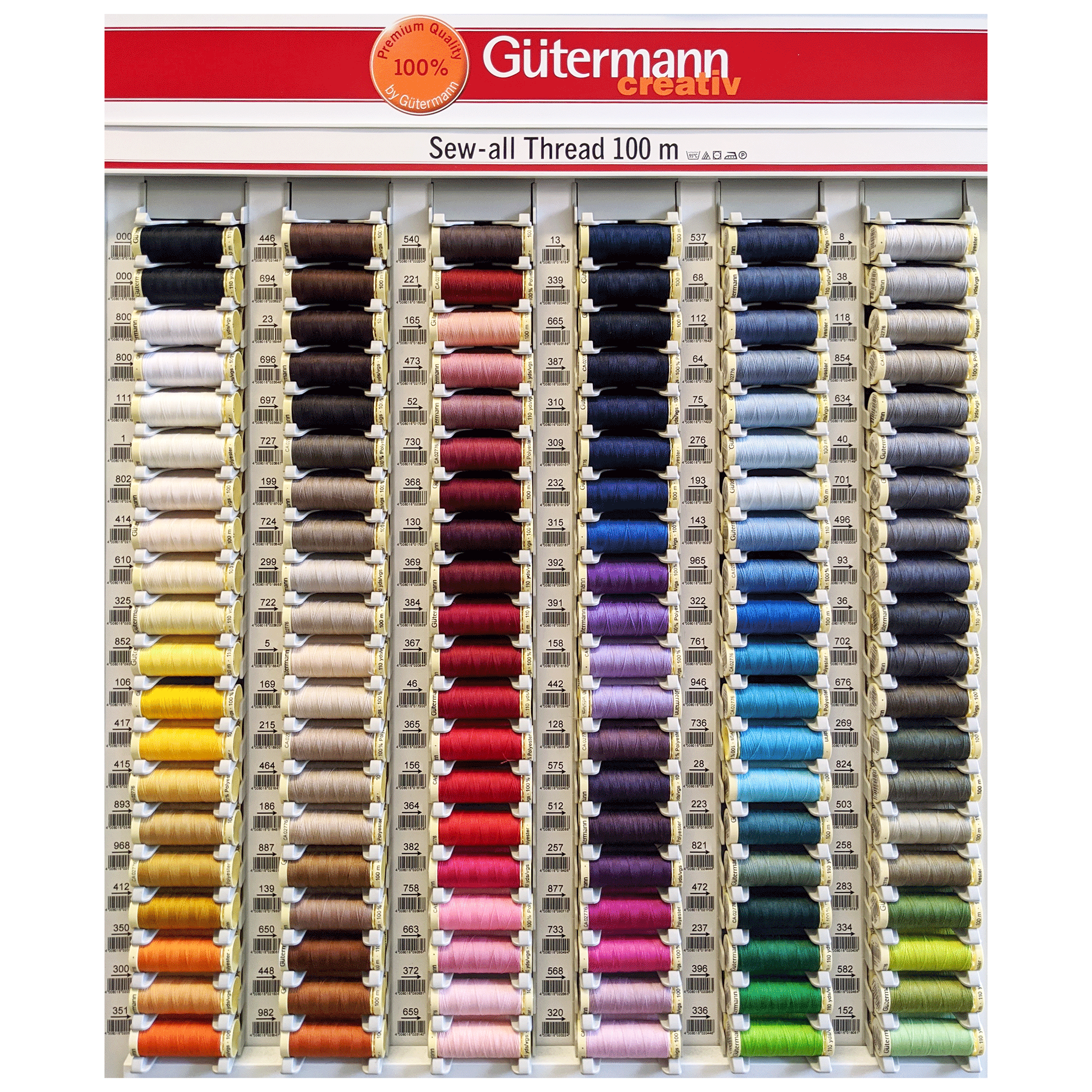 Gutermann Sew-All Polyester Sewing Thread 100M Collection 1 – Homecraft  Textiles