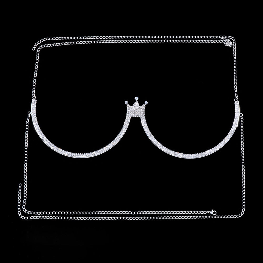 Sexy Coin Chest Bracket Bra Chain Harness Women Body Chain