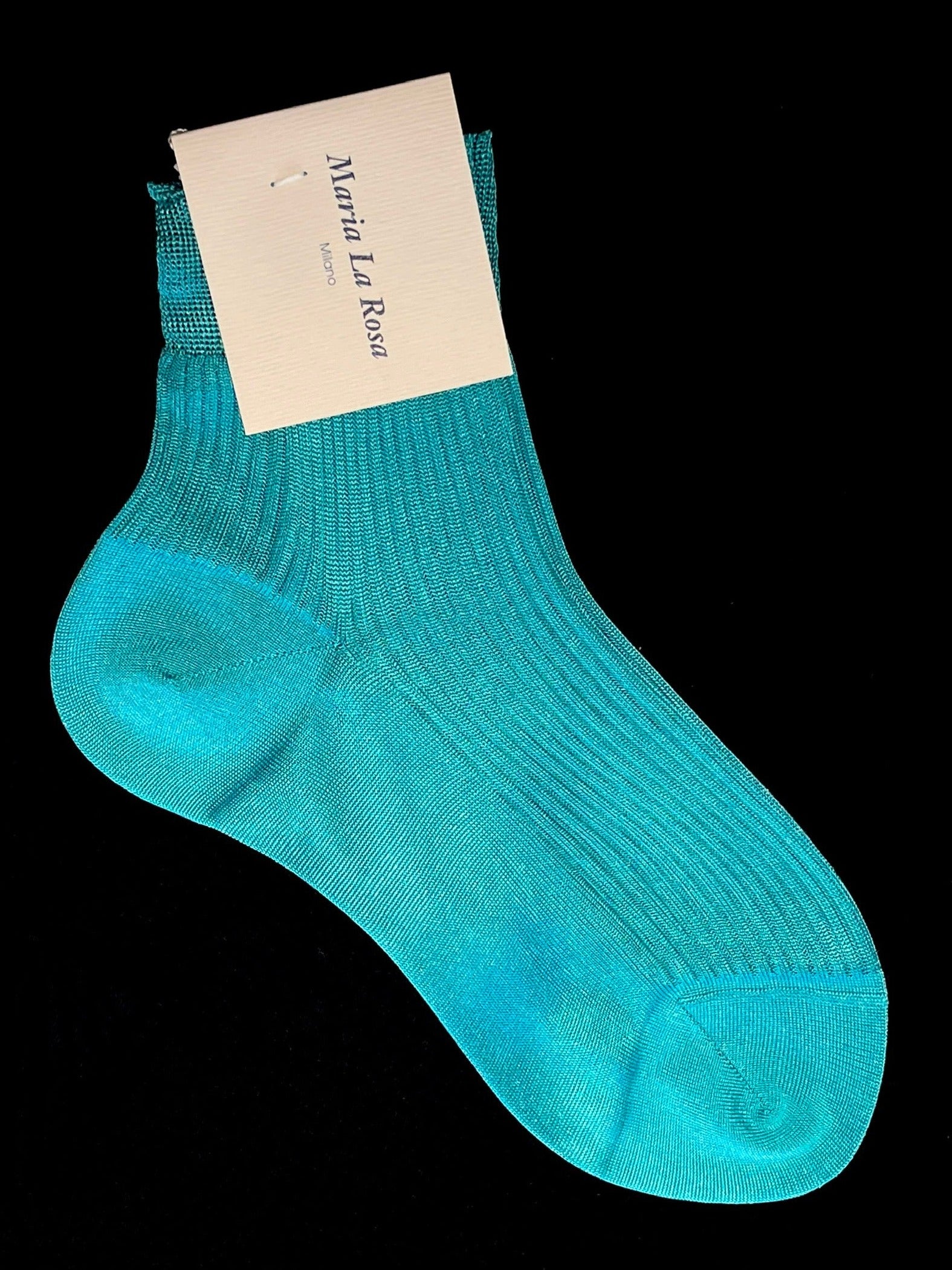 Silk Socks, Aqua Blue – Carmen Amsterdam