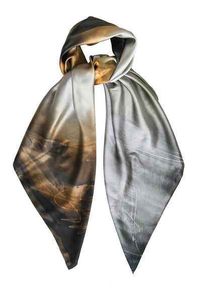 silk scarf: Sky Is The Limit in silver – leona lengyel