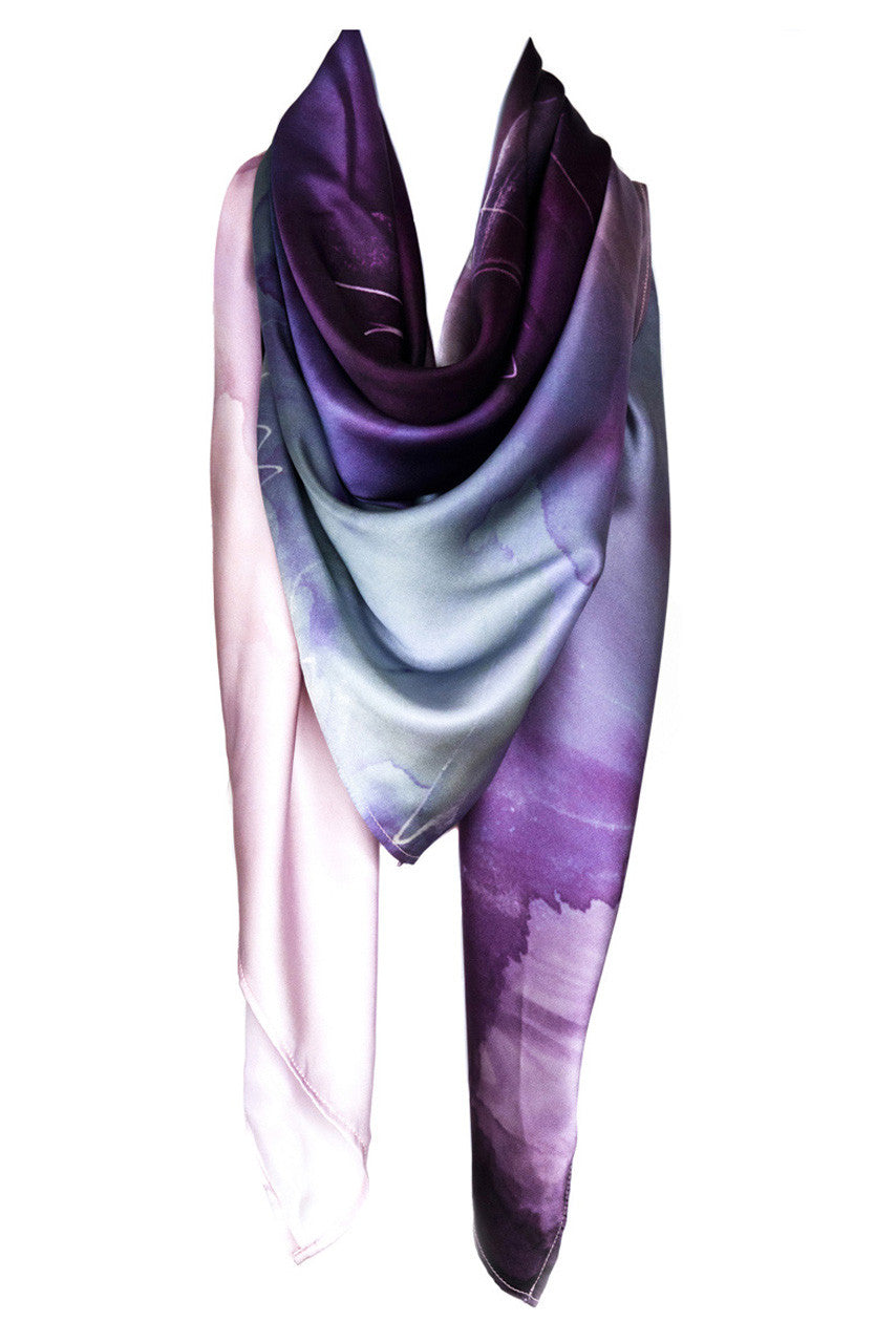 silk scarf: Mystic Purple – leona lengyel