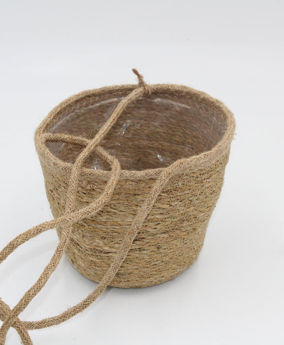 Natural Woven Lined Planter Image 4