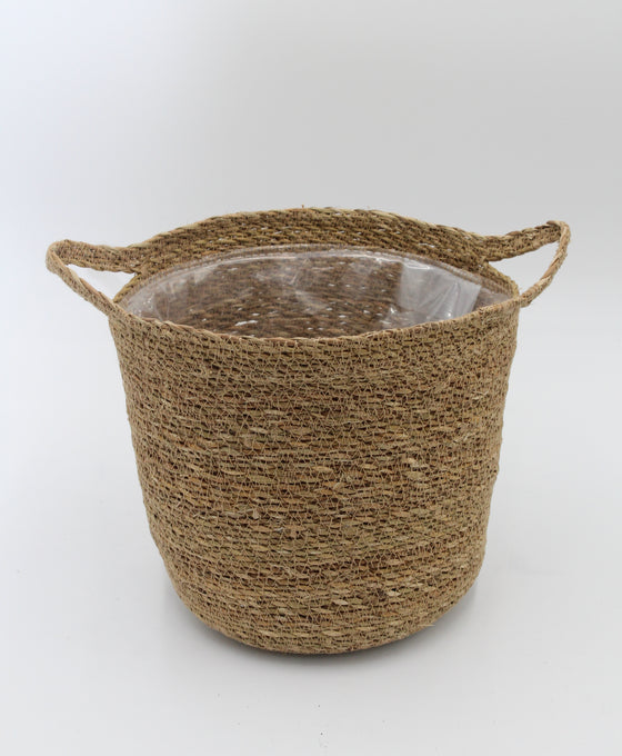 Natural Woven Lined Planter Image 3