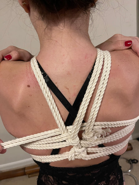 Hishi shibari body harness tie