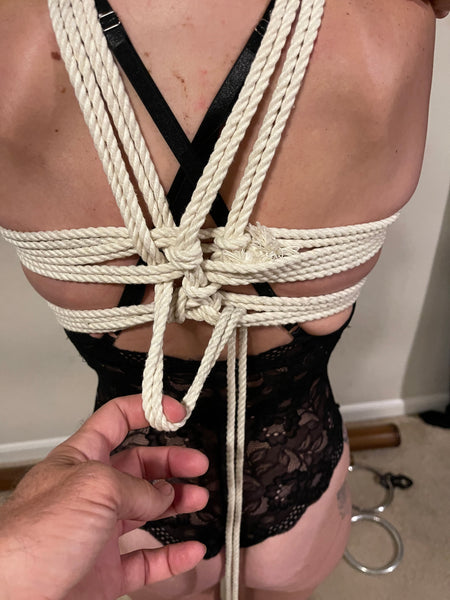 Hishi shibari body harness tie