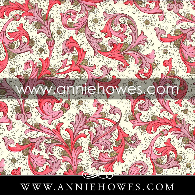 Florentine Paper Classic Pink Flourishes 4 X 6 Sheet 146 - 