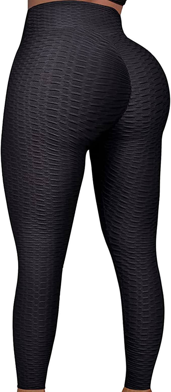 Booty Yoga Pants Women Tiktok Butt Leggings Ruched Scrunch Butt Lifting  Anti Cellulite Textured Peach Lift Leggings - Walmart.com