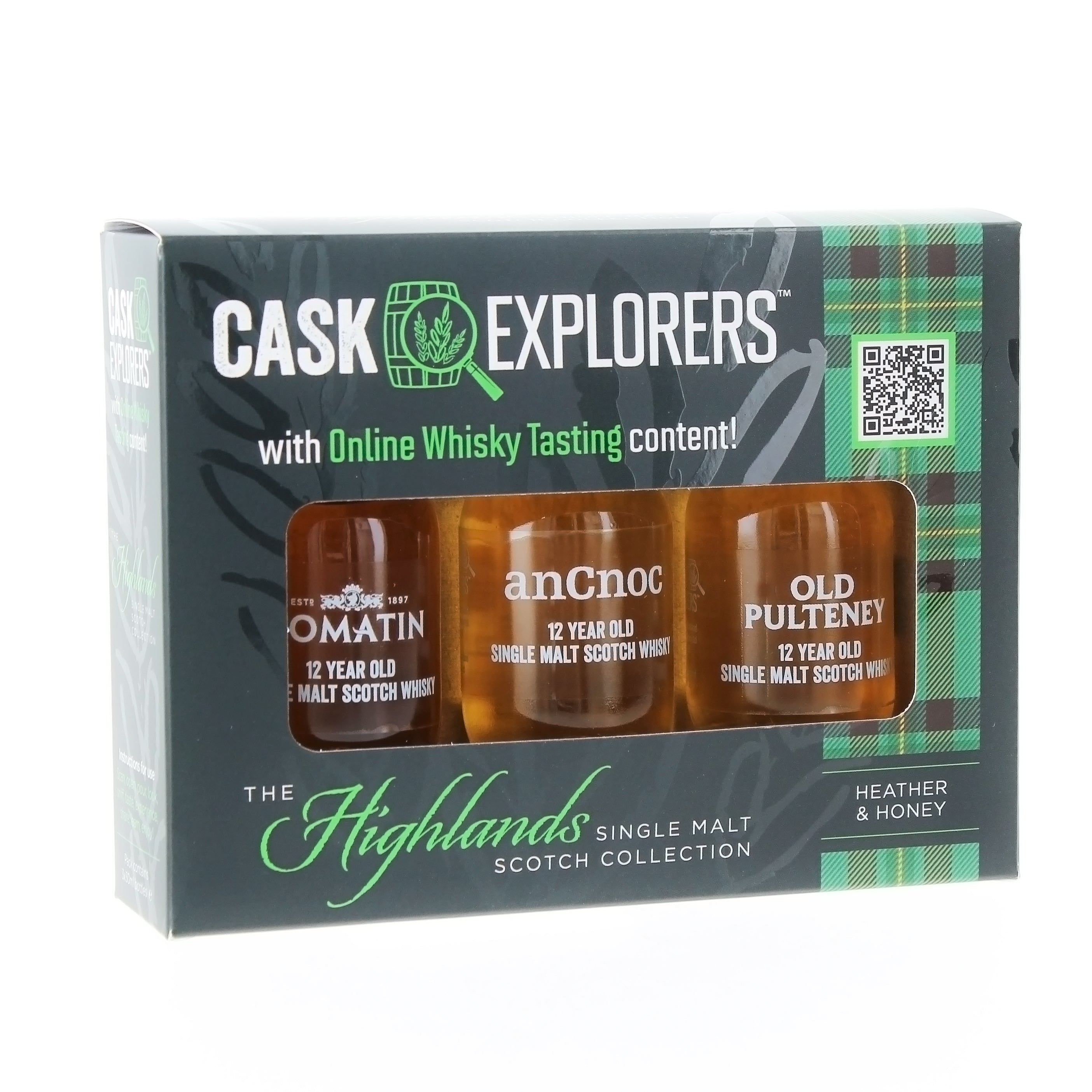 Scotch Whisky Tasting Pack - The Highlands - 3 Single Malt Teasers with online Video Link - 3 X 3cl 42%