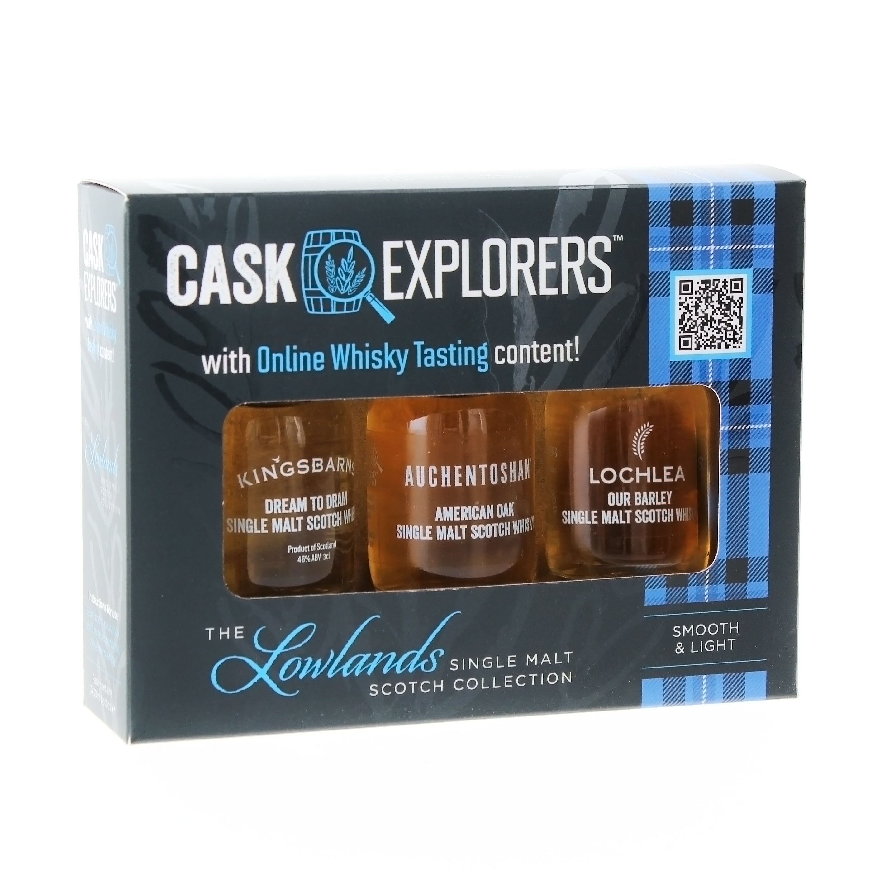 The Lowland Whisky Tasting Pack - 3 Single Malt Teasers with Online Video Link - 3 X 3cl 42%