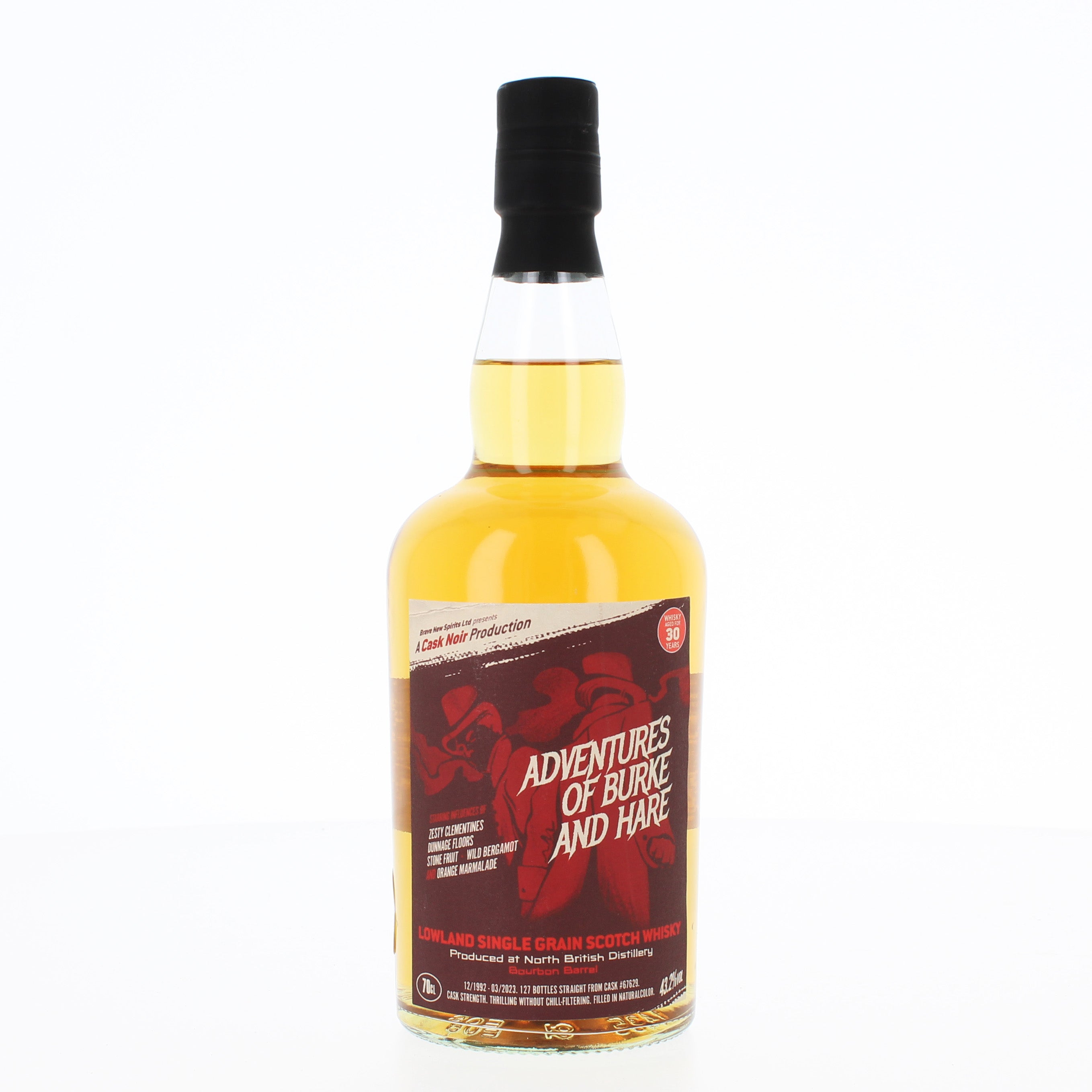 North British 30 Year Old Cask Noir Adventures of Burke and Hare Single Grain Scotch Whisky - 70cl 43.2%