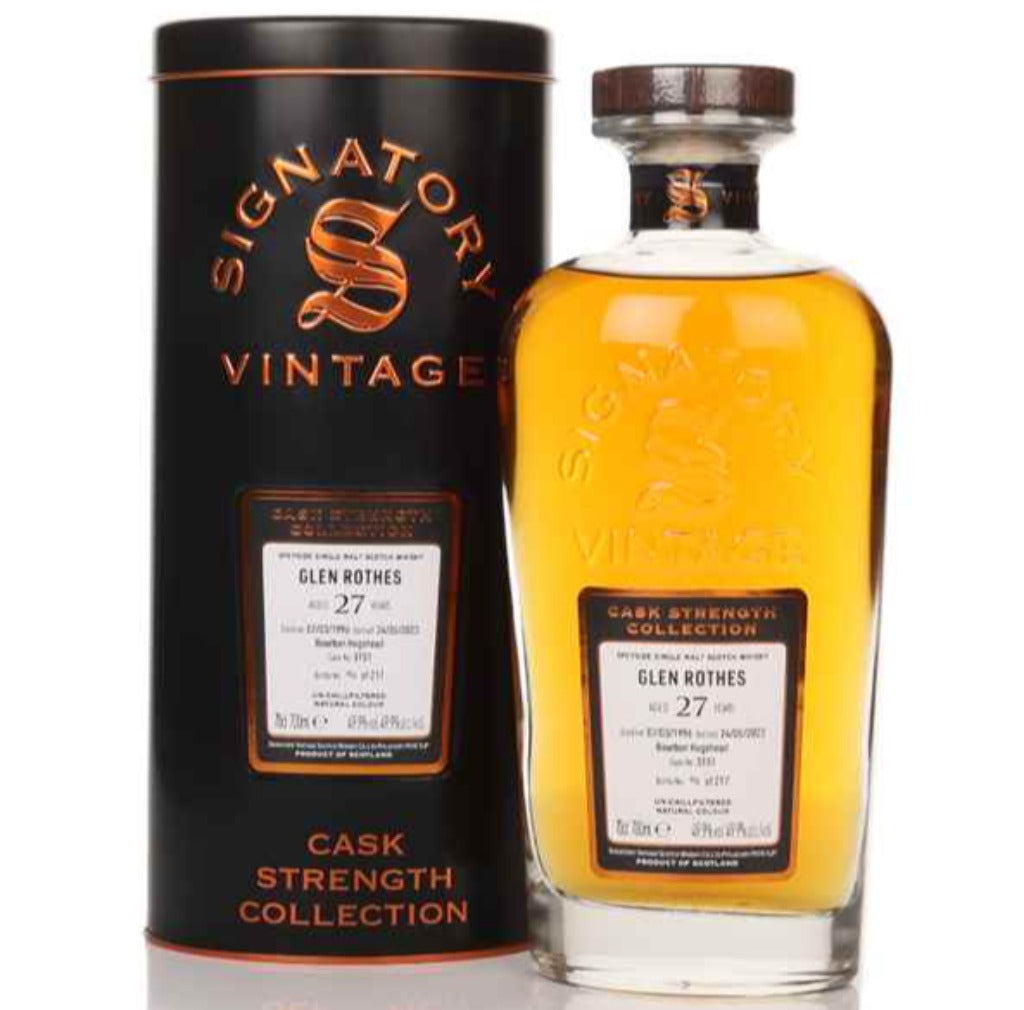 Glenrothes 27 Year Old 1996 Signatory Cask Strength Single Malt Scotch Whisky - 70cl 49.9%