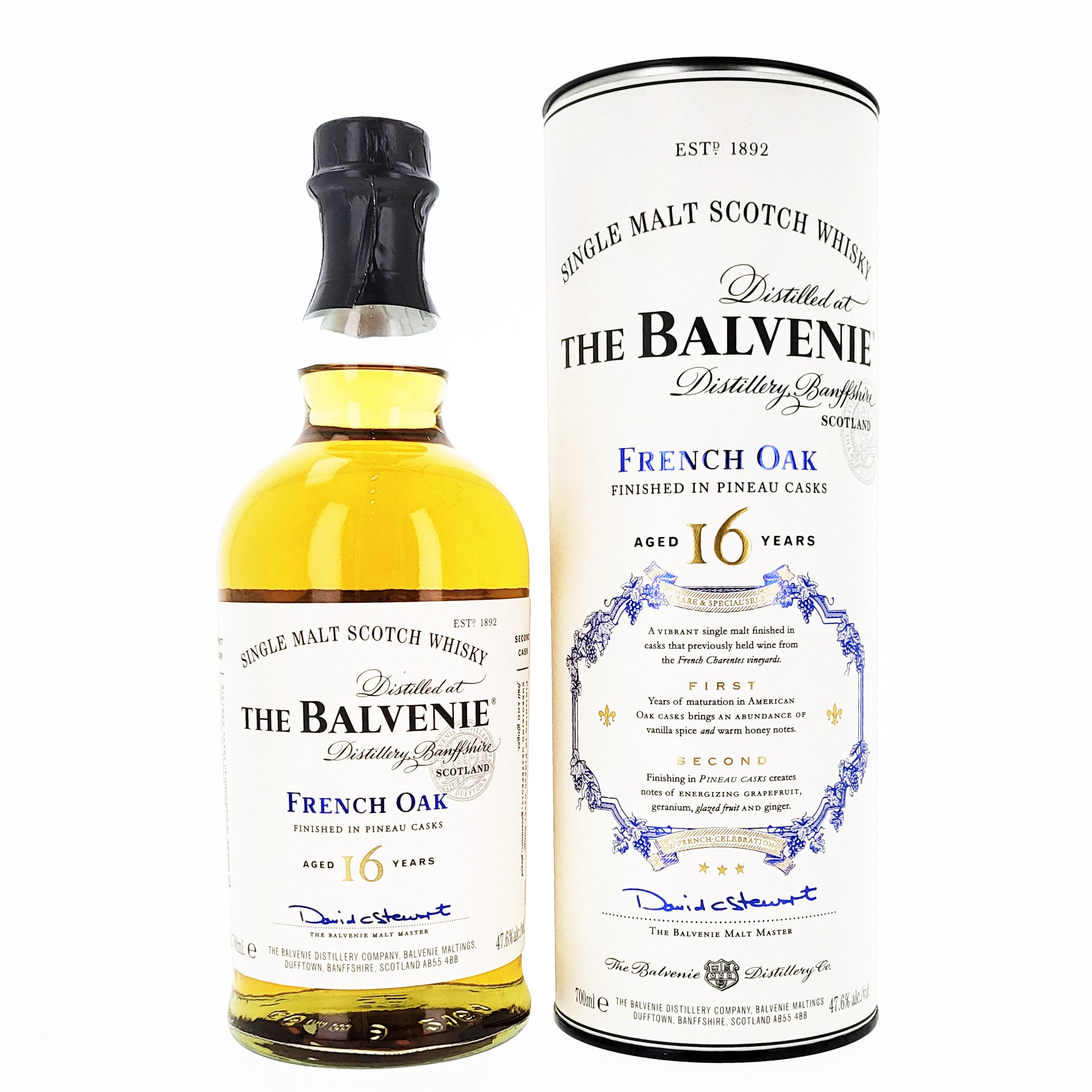 Balvenie 16 Year Old French Oak Pineau Cask Finish Single Malt Scotch Whisky  - 70cl 47.6%