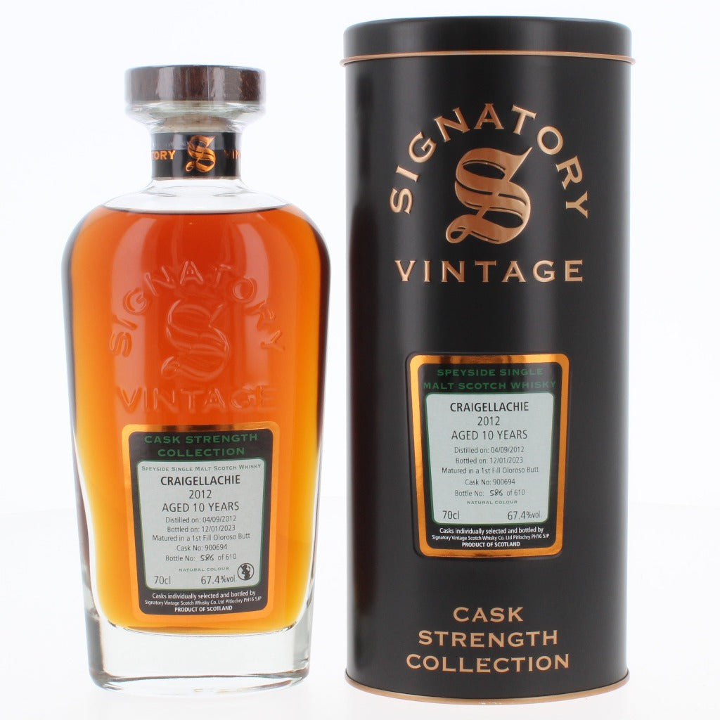 Craigellachie 10 Year Old 2012 Signatory Single Malt Scotch Whisky - 70cl 67.4%