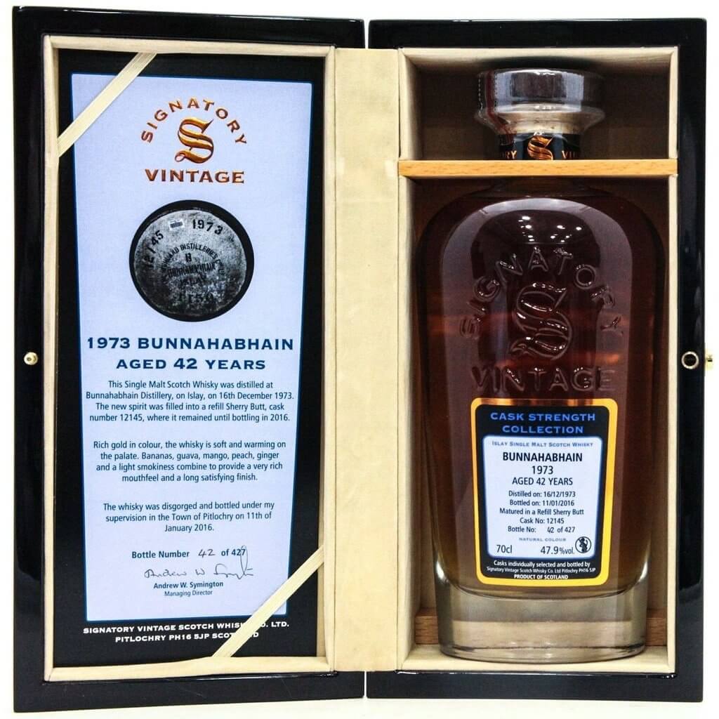 Bunnahabhain 1973 42 Year Old Rare Reserves Signatory Vintage - 70cl 47.9%