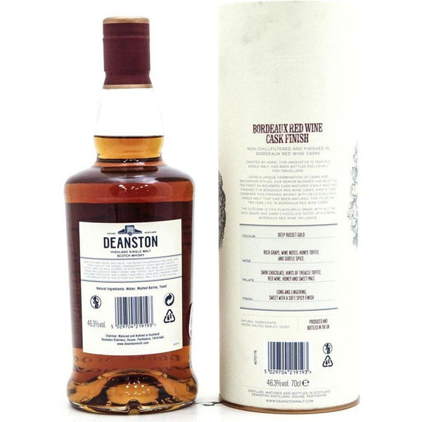 Deanston 10 Year Old Bordeaux Red Wine Cask Finish Single Malt Scotch Whisky - 70cl 46.3% 1