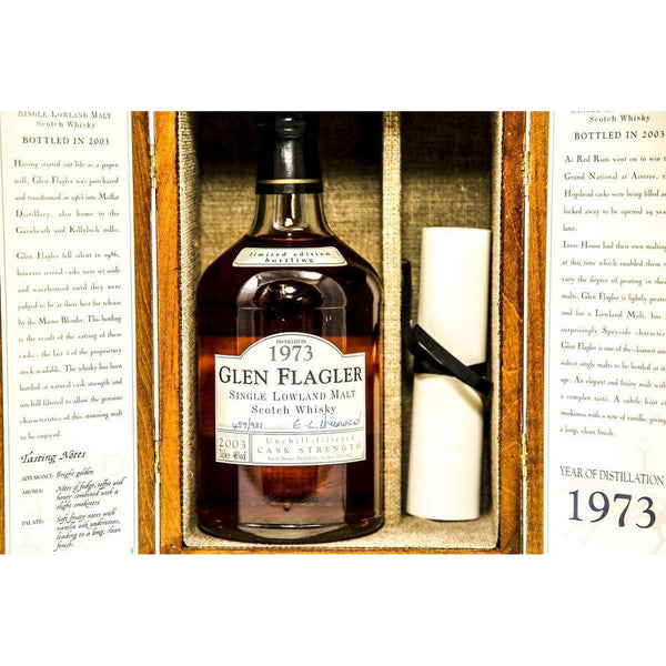Glen Flagler 1973 29 Year Old Cask Strength Limited Edition Whisky 1