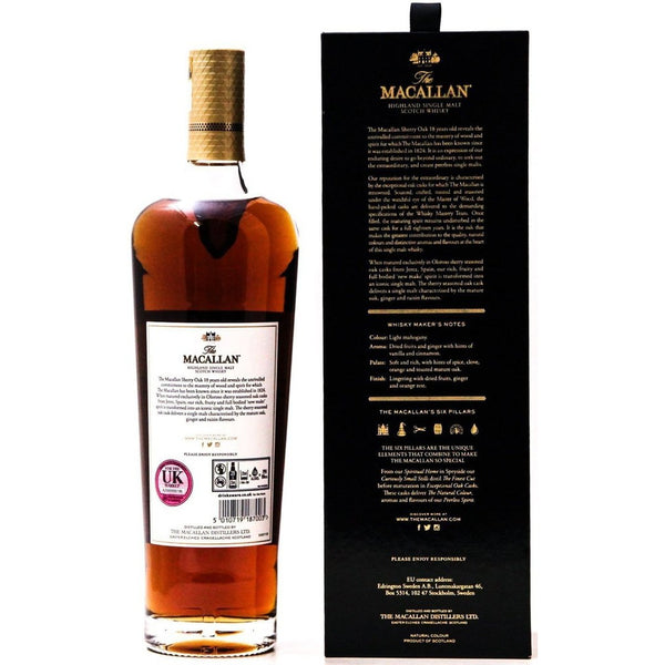 Macallan 18 Year Old Sherry Oak Whisky 2020  - 70cl 43% 1