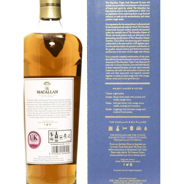 Macallan 18 year old triple cask 2018 release Whisky 1