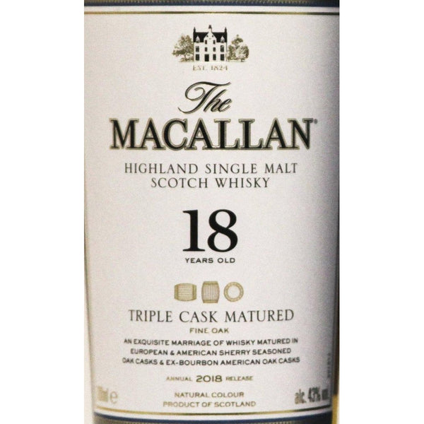 Macallan 18 year old triple cask 2018 release Whisky 2