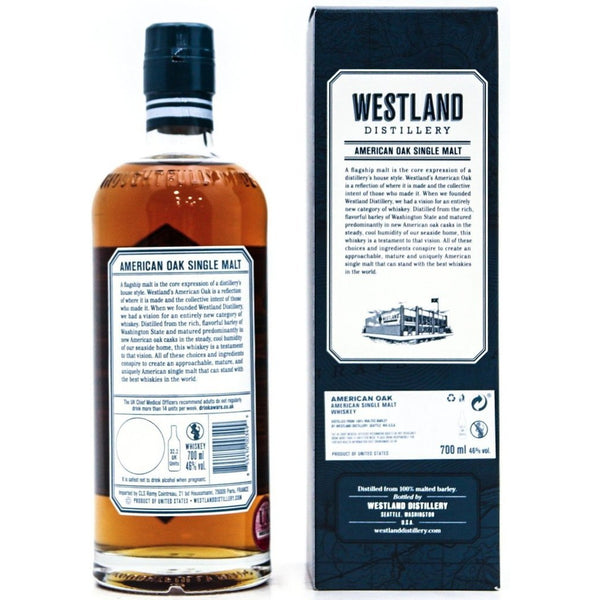 Westland American Oak Whiskey - 70cl 46% 1