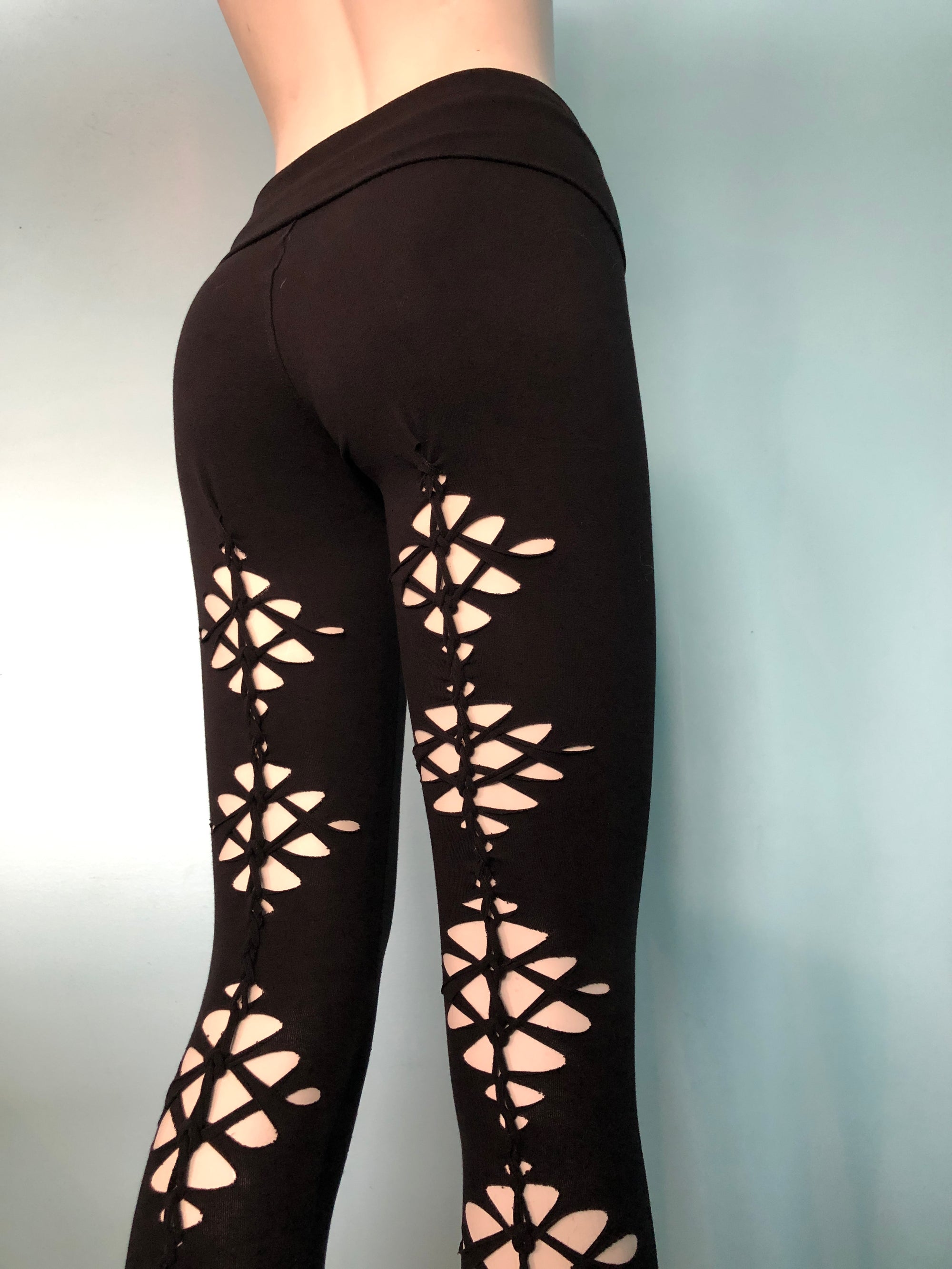 Aura Braided Leggings - Slit Weave