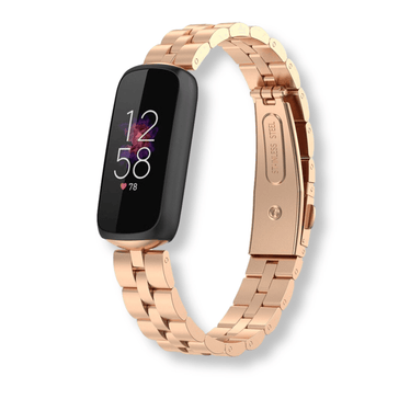 Stainless Steel D-Link Bracelet for Fitbit Luxe - Gold – WITHit