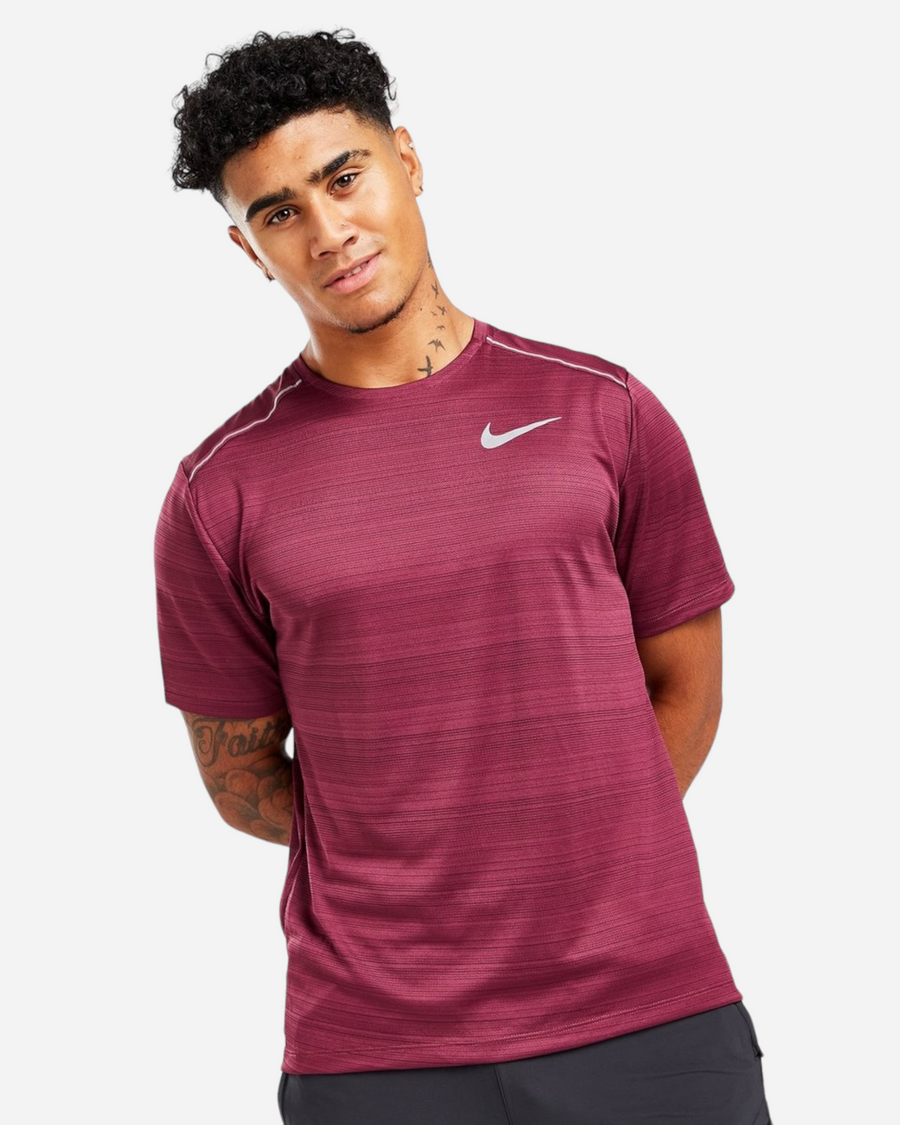 Nike - Miler 1.0 T Shirt - Burgundy 