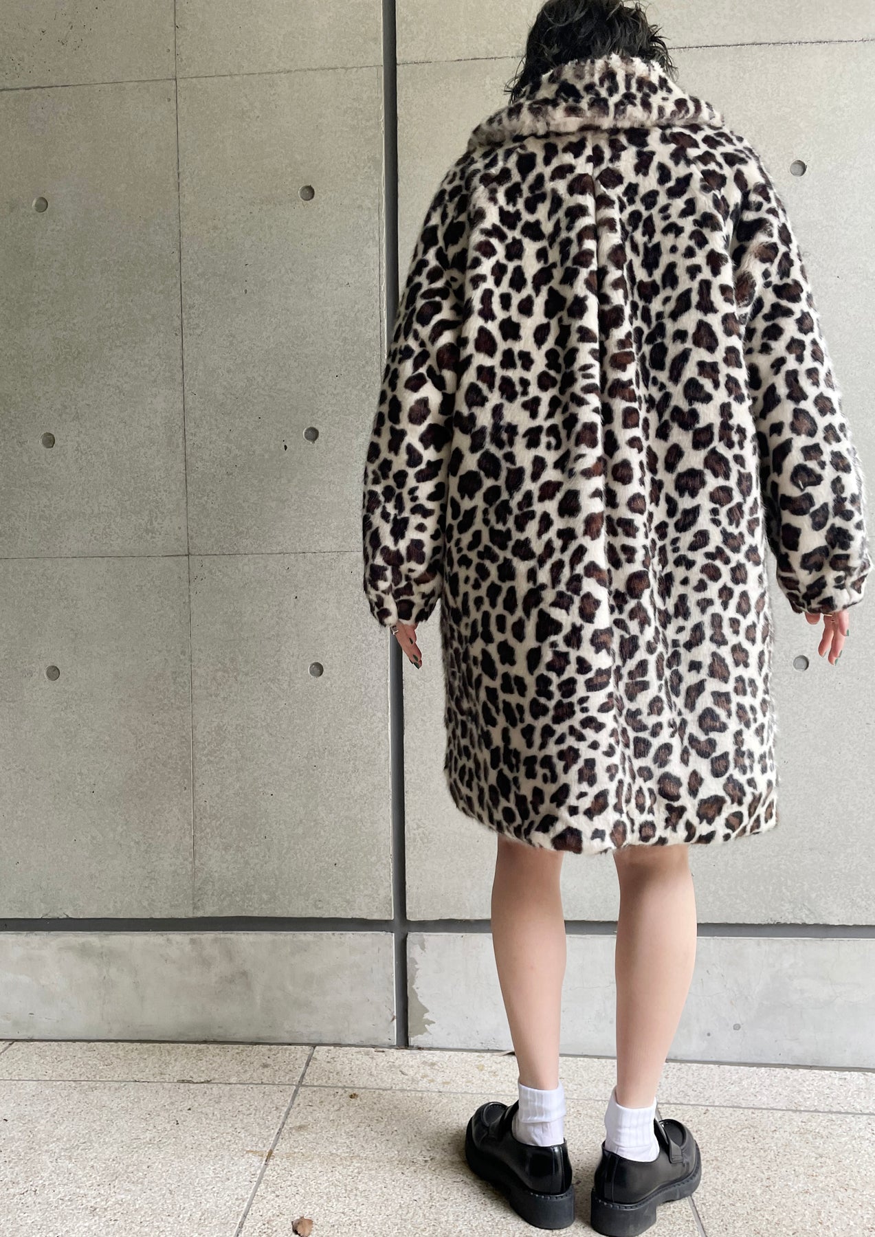 即出荷 OSHIMA REI LEOPARD FUR ALINE CT comunidadaledar.org