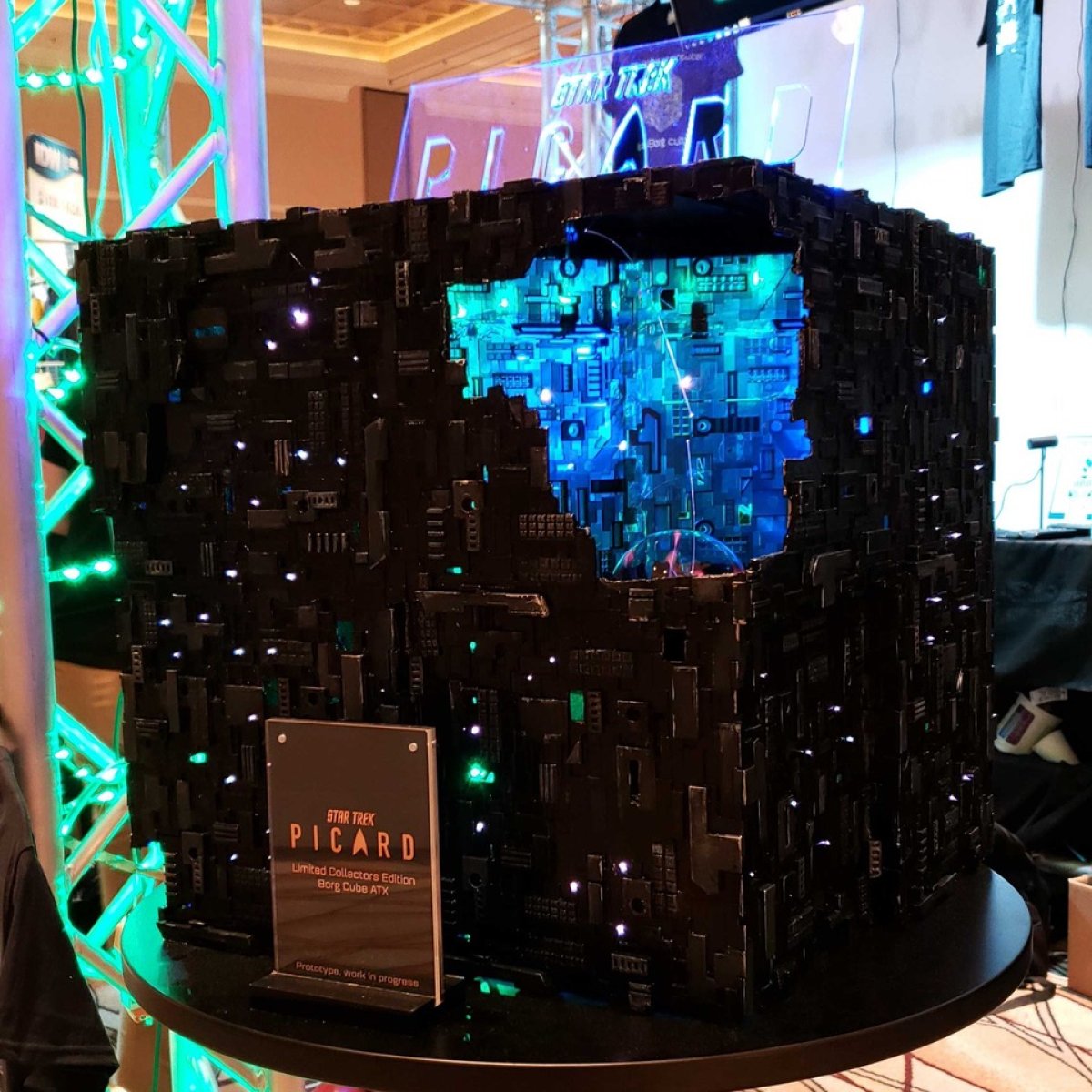 The first prototype of CherryTree's Star Trek: Picard Borg Cube ATX PC unveiled at STLV 2019