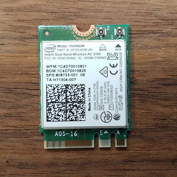 intelr dual band wireless ac 3165 adapter is not working