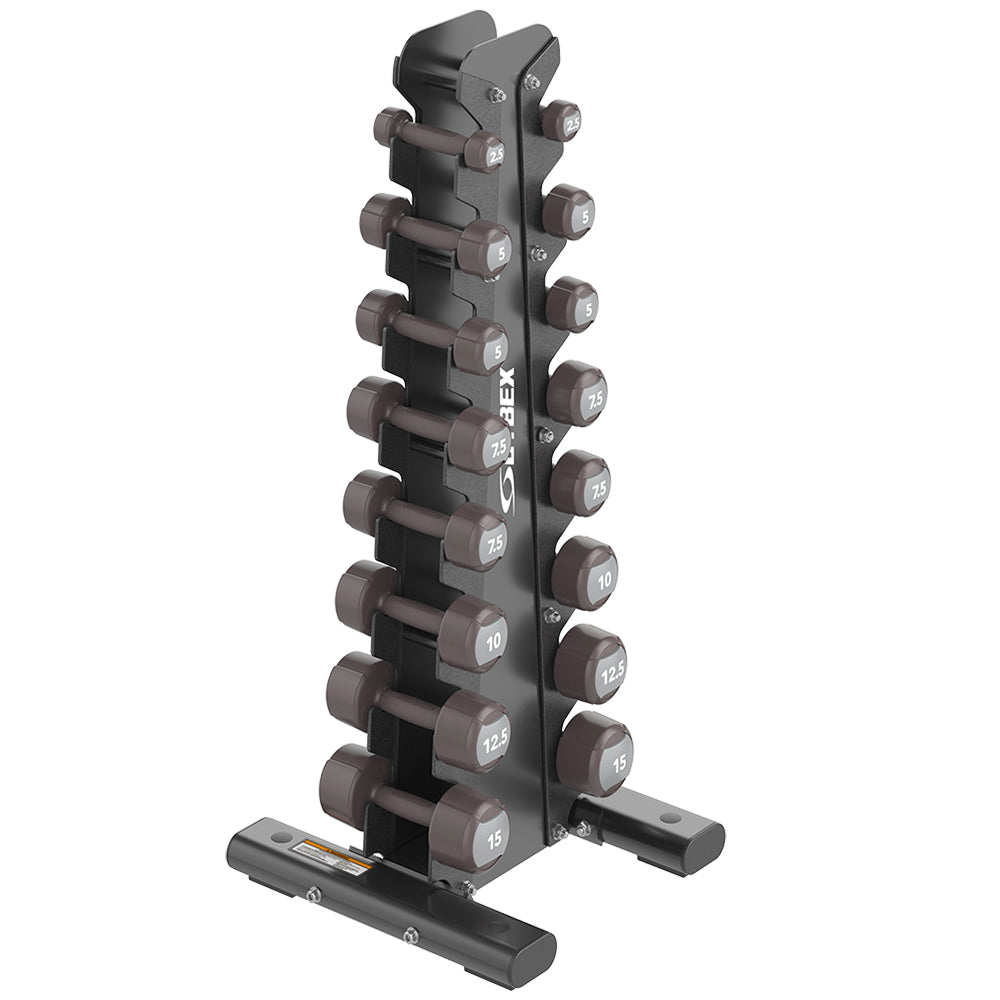 Set de dumbells 2.5 kg à 25 kg avec rack de rangement 3 étages au