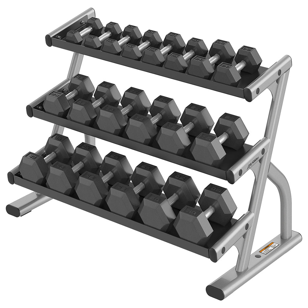 Hammer Strength Free Standing Hex Dumbbell Rack (5-75) Charcoal Frame | #1 Trusted Fitness Brand | Home Workout Equipment | Workout Gear | Hammer