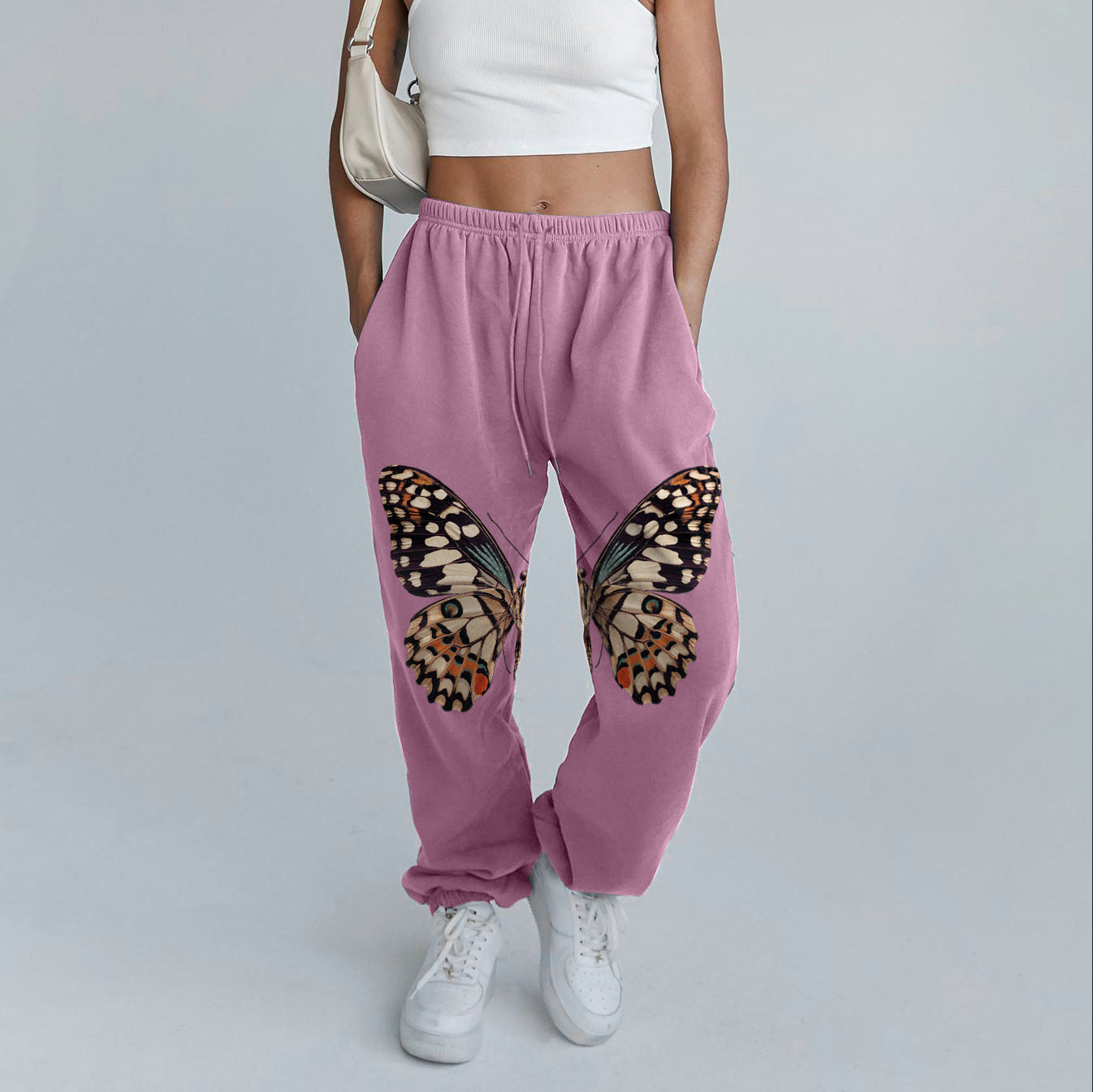 Personalized butterfly wing print street style pants – Amandee