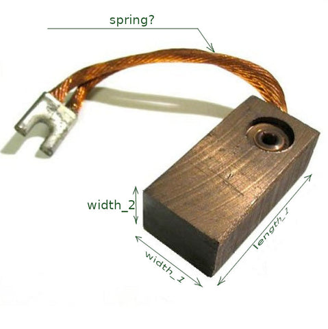Подобрать токосъёмные щетки по размерам