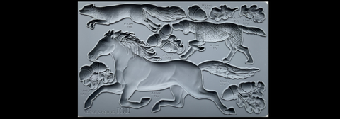 IOD Horse and Hound Mould by Iron Orchid Designs